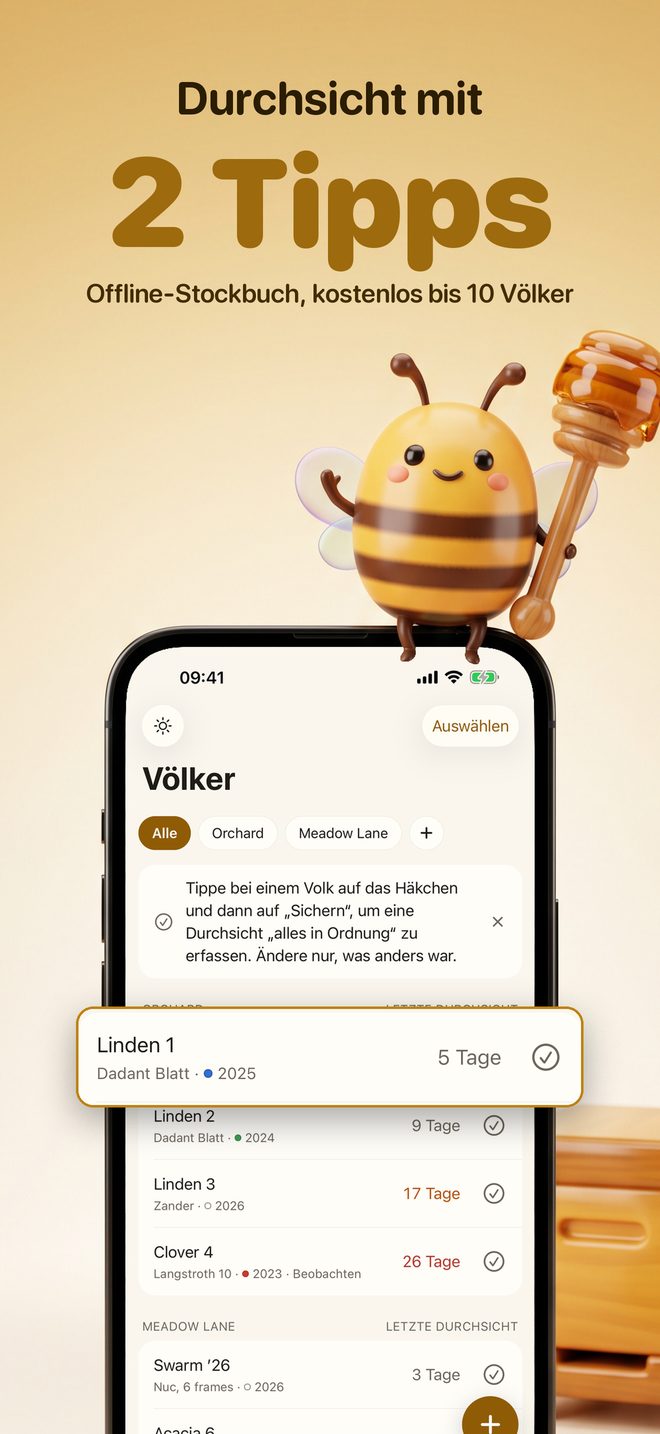 Combnote: Imker Stockkarte — 1