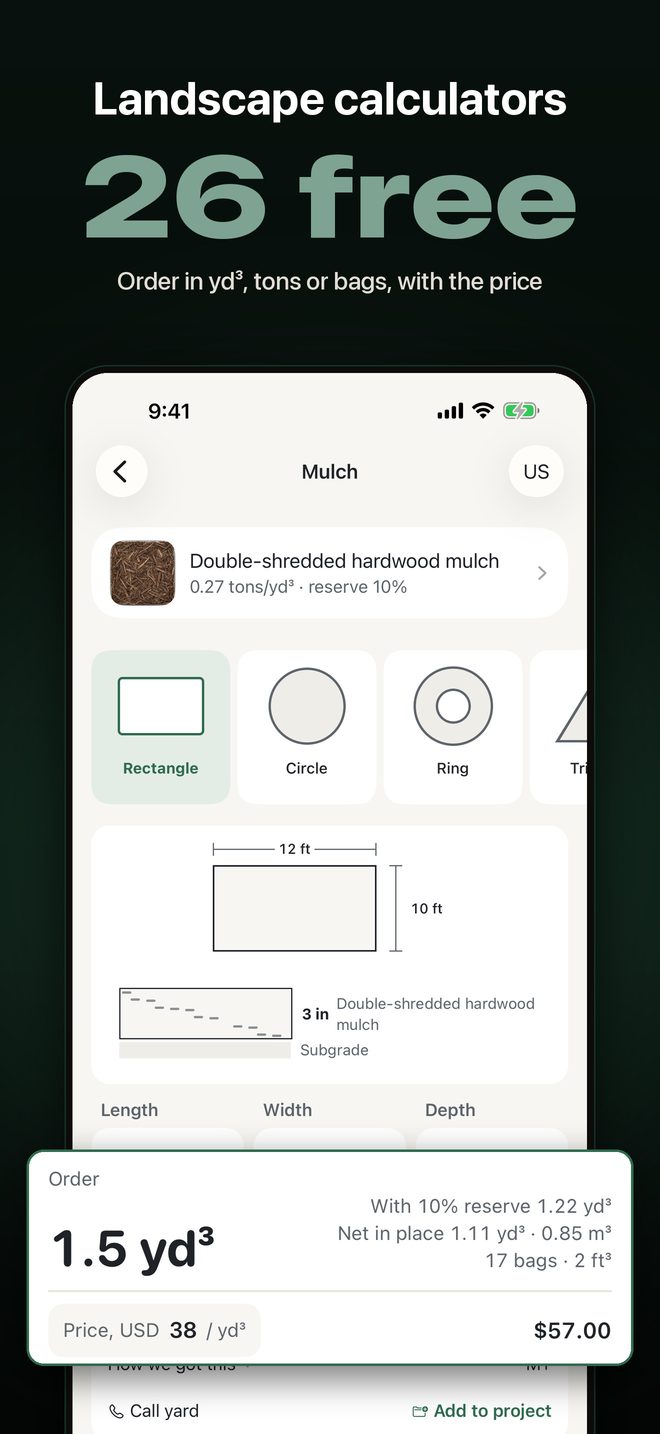 Yardload: Landscape Calculator — 1