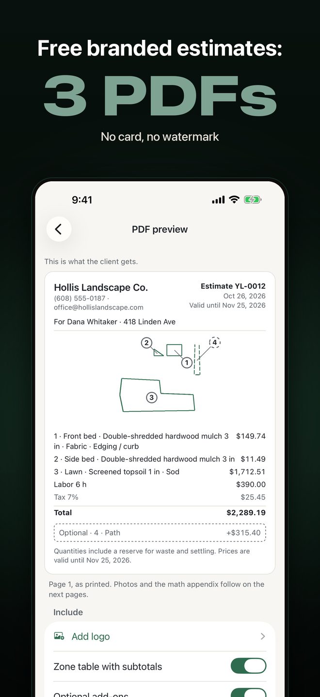 Yardload: Landscape Calculator — 4