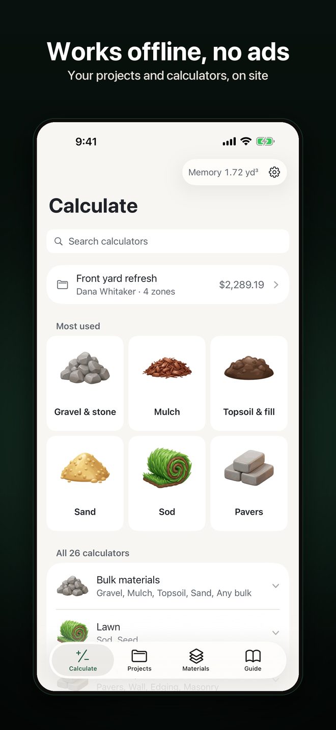 Yardload: Landscape Calculator — 5