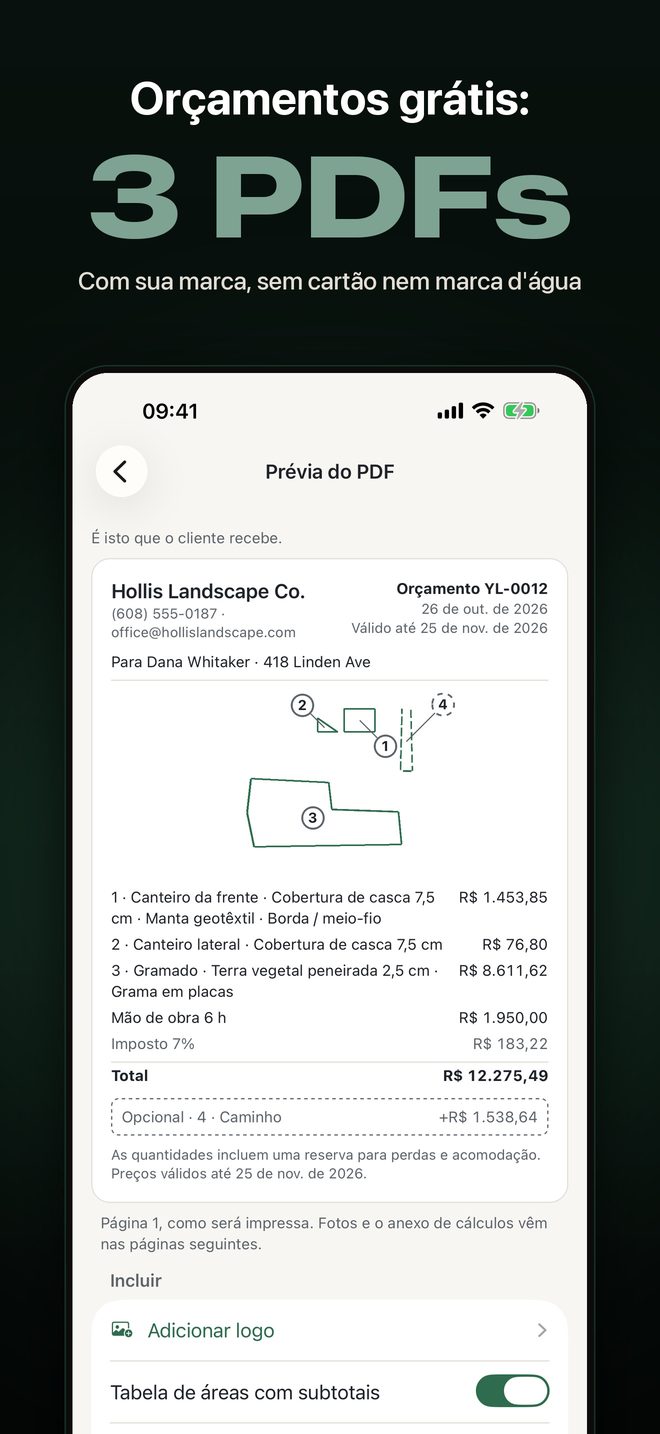 Yardload: Calculadora de Brita — 4
